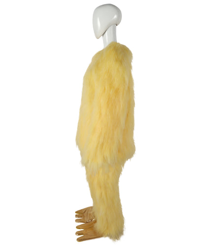 HPO Unisex Yellow Monster Mascot Costume, Mask and Bundle | Full Body Plush Furry Suit with Headpiece, Hands & Feet | Fun Cartoon Outfit for Halloween, Parades & Stage Performances
