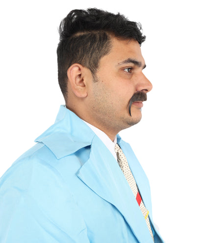 HPO  Men's Fake Human Hair Cop Mustache | Black Color