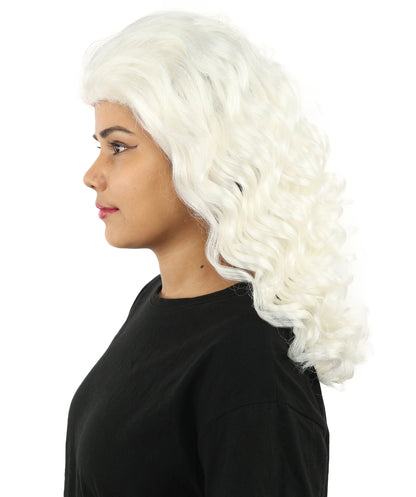 HPO Adult Women’s 16-Inch Medium Wig with Soft Curls | Multiple Color Options | Ideal for Cosplay, and Themed Events | Elegant, Versatile Hairpiece for Various Looks