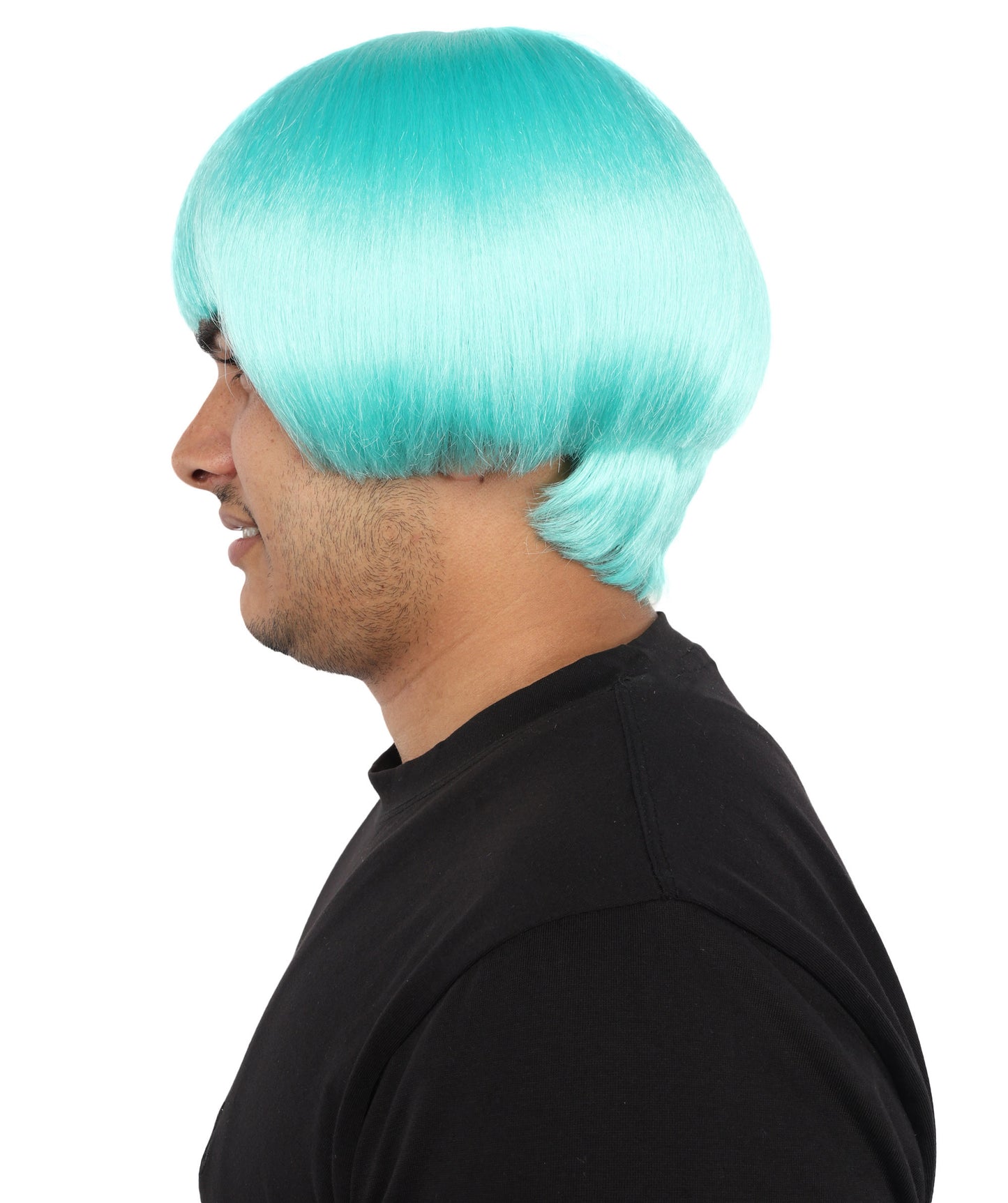 Adult Men’s Earfquake-Inspired Retro Blue Suit Costume & Multiple Bob Wig Bundle | Included sunglass | Bold Retro Look for Cosplay & Costume Events