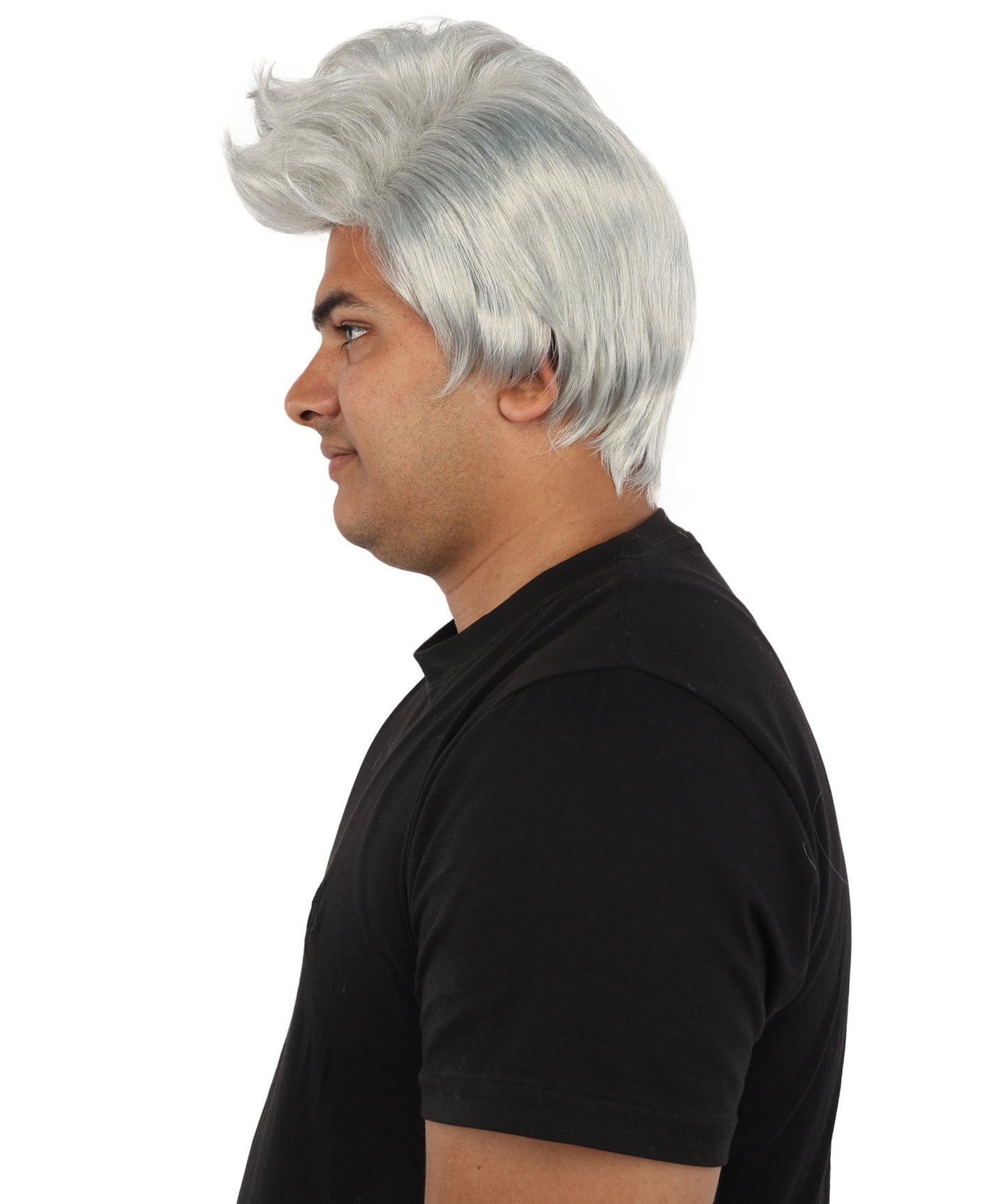 HPO Men's Brain Slug Orange Wig | Medium Spiked Synthetic Hair with Attached Green Alien Plush and Messy Texture | Sci-Fi Cosplay, Halloween, Cartoon Theme Party, and Funny Costume Accessories