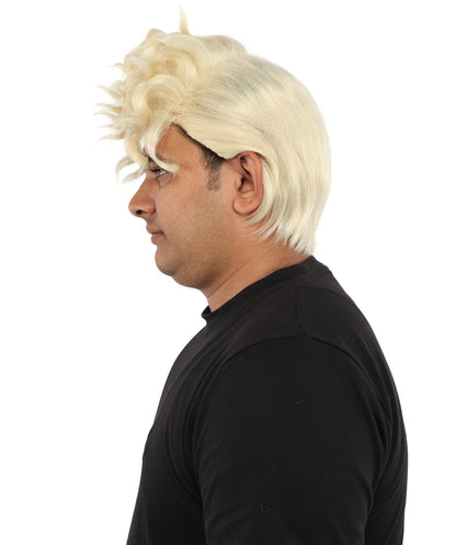 HPO Men’s Dark Brown Wig | Messy, Textured Look for Casual, Fun Styles | Ideal for Halloween, Cosplay and Themed Parties