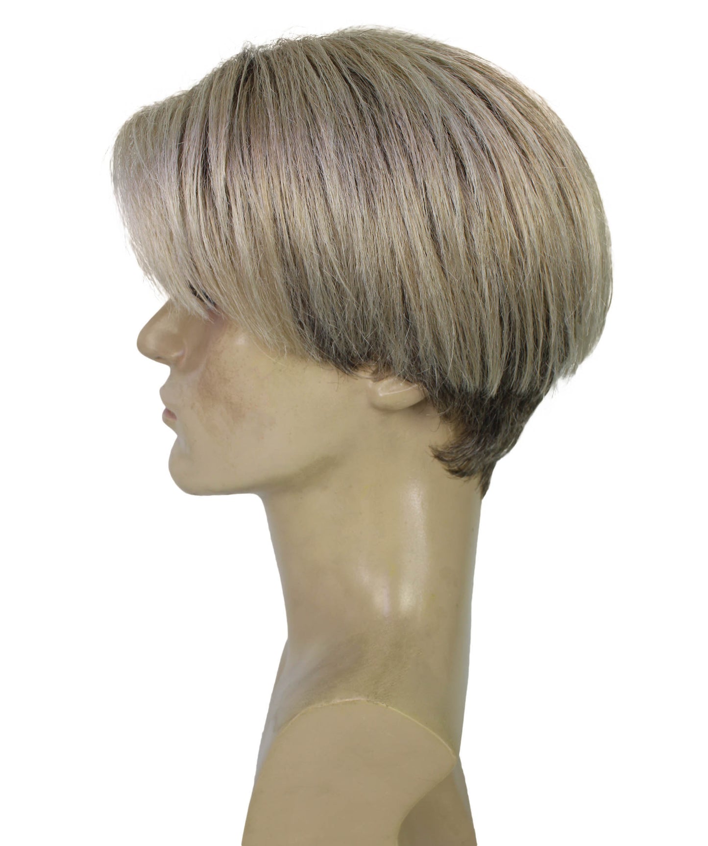 HPO Adult Male WIG 90's Heartthrob – Short Blonde Wig Light weight Synthetic Fiber, Perfect for 90s-Themed Costumes, Halloween Cosplay and Retro Parties