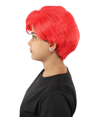 HPO Adult Women’s Short Black Wig | 10 Inch, Sleek and Smooth Bob Hairpiece | Ideal for Cosplay, Costume, and Themed Events
