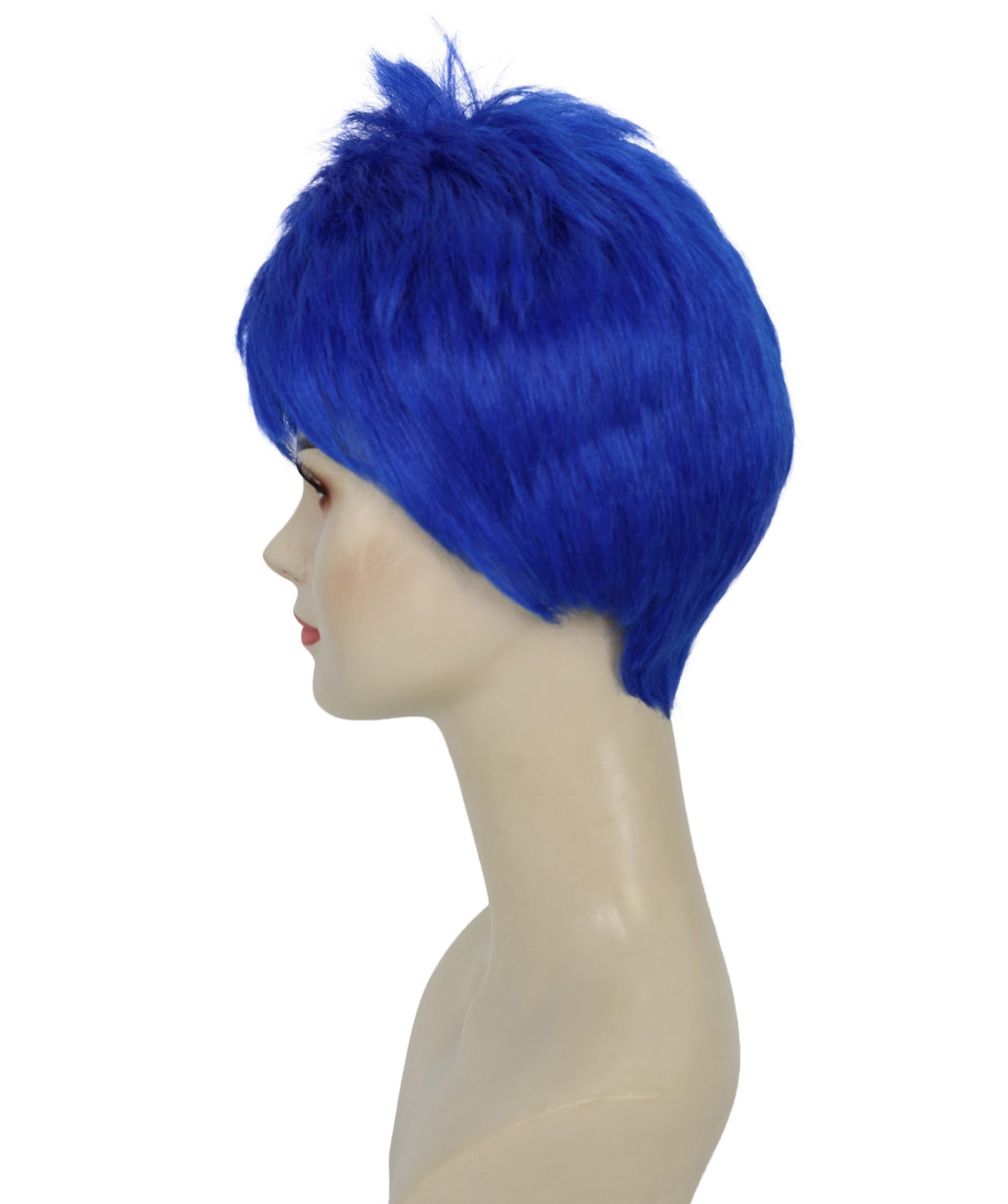 Women's Dark Blue Wig | Colorful Layered Synthetic Hair for Halloween Party Events | Breathable Capless Design |