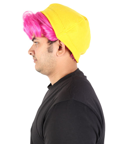 Fantasy Pop Idol Girl Wig with Hat | Long Straight Costume Hairpiece | Adjustable Breathable Cap for Halloween, Cosplay, Parties & Stage Events