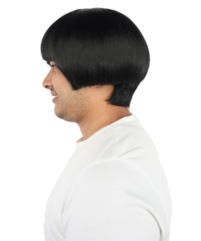 Adult Men’s Earfquake-Inspired Retro Blue Suit Costume & Multiple Bob Wig Bundle | Included sunglass | Bold Retro Look for Cosplay & Costume Events