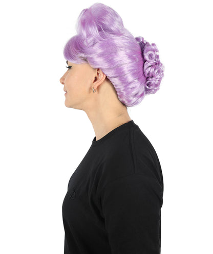 HPO Women's Bun Style 50s Housewife Multiple Wig | Halloween and Cosplay Wig | Flame-retardant Synthetic Fiber