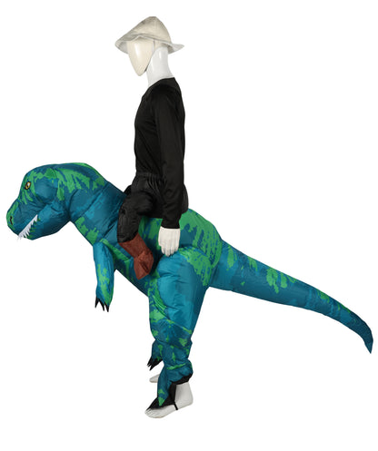 HPO Unisex Dino Rider Costume – Fierce Dinosaur and Rider Outfit for Halloween,Festivals – Lightweight, Comfortable, One Size Fits Most