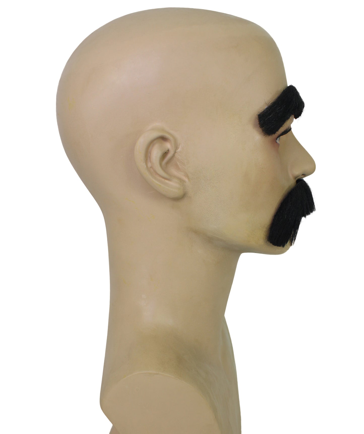 HPO Adult Men's Bold Black Stick-On Mexican Mustache With Eyebrows | Hilarious Party Accessory Kit | Flame-retardant Synthetic Fiber