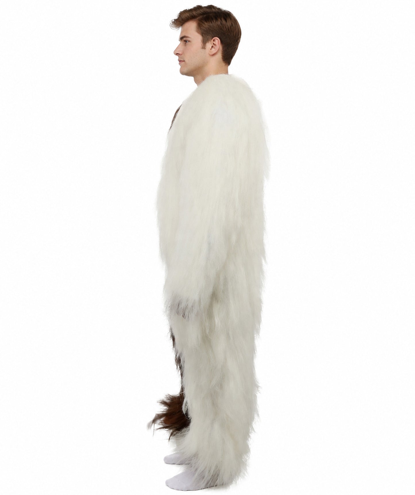 HPO  Extreme Hairy Person Two Part Costume, Mask and Bundle Set - Full-Body Hair Suit Extra-Long Costume Wig for Halloween, Cosplay & Parties - Multiple Color Options