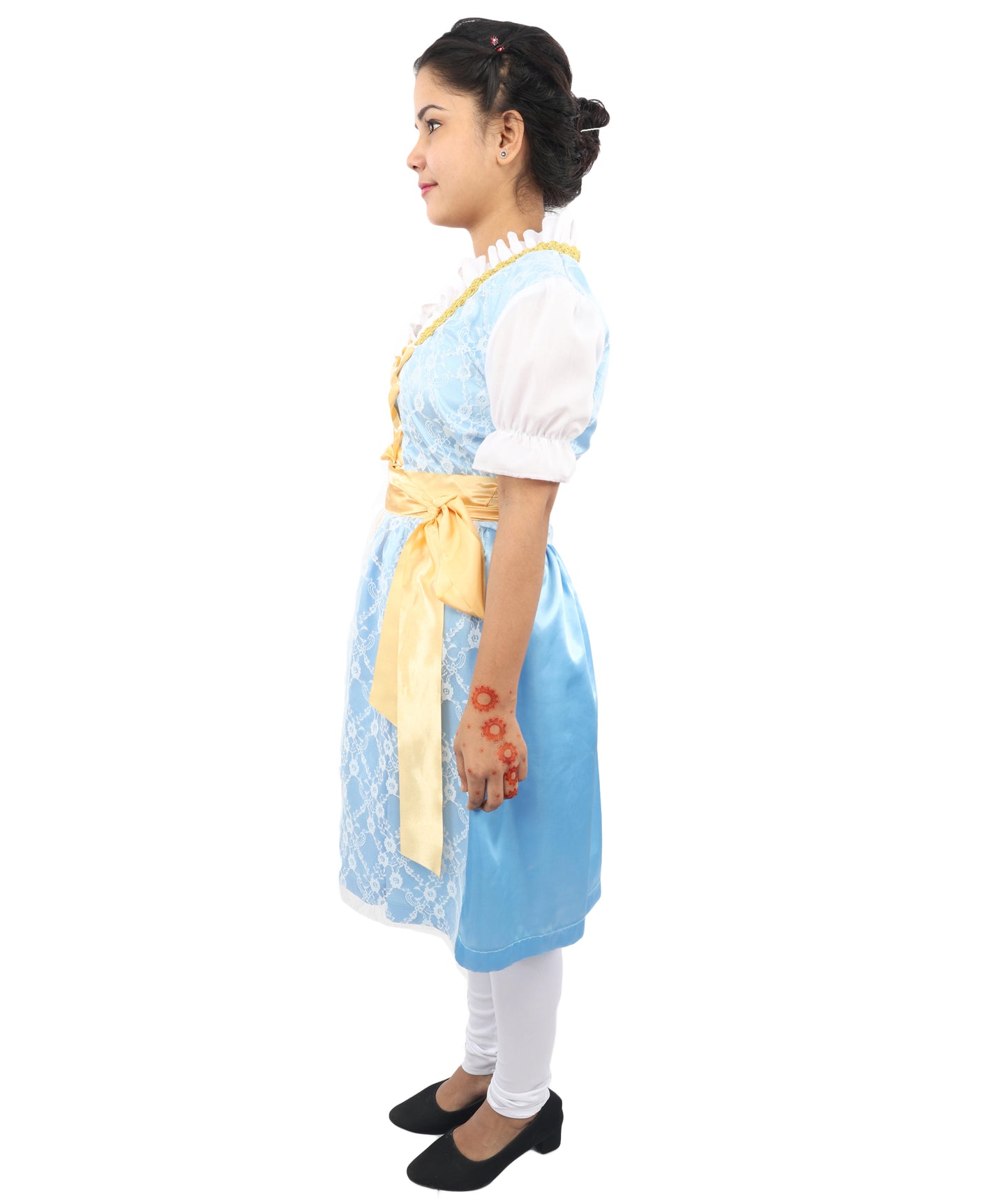 HPO Women’s Blue Traditional German Oktoberfest Costume – Authentic Dirndl Dress