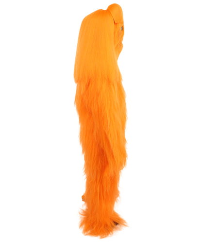 HPO Teen Extreme Hairy Person Costume Bundle & Mask Set - Full-Body Hair Suit Extra-Long Costume Wig for Halloween, Cosplay & Parties - Multiple Color Options
