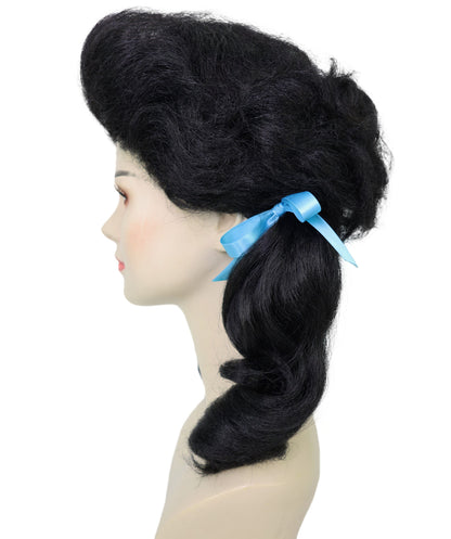 HPO Women’s Classic Elly May Clamped Multiple Wig With Two Blue Hair Ribbons