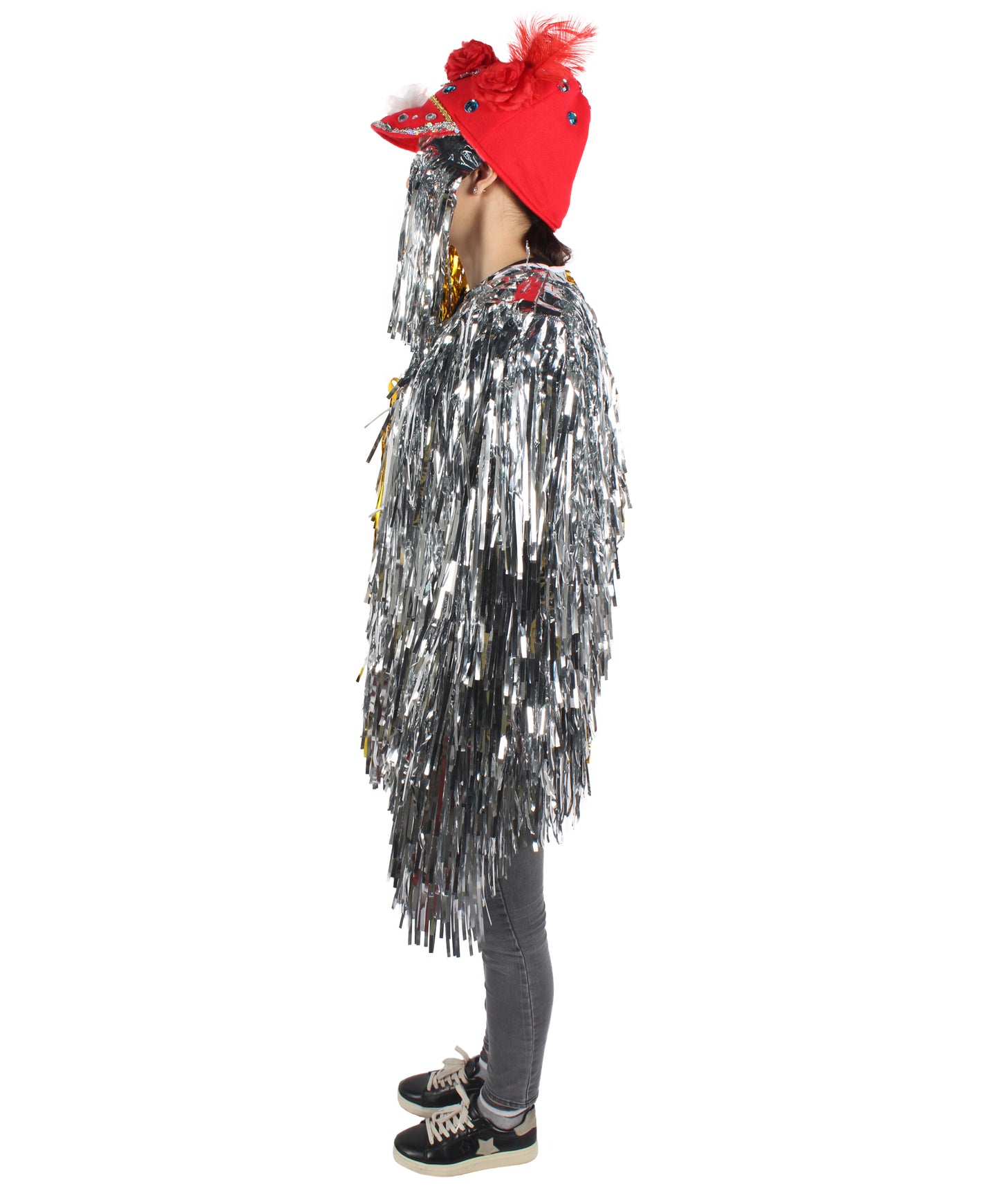 Adult Unisex DJ Tinsel Costume| Multiple Color Options