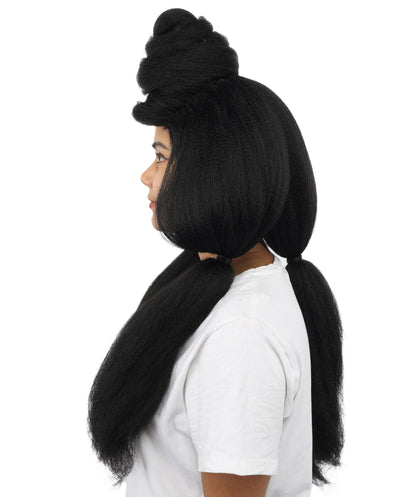 HPO Women’s High Volume Extra Long Yarn Twisted Bun Wig – Multiple Color Options | Bubble Ponytails Hairpiece with Capless Cap | Statement Headpiece for Halloween, Cosplay, Theater and Drag Looks