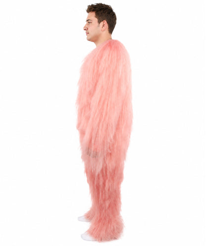 HPO Unisex Extreme Hairy Person Costume, Mask and Bundle - Full-Body Hair Suit Extra-Long Ash Brown Costume Wig for Halloween, Cosplay & Parties