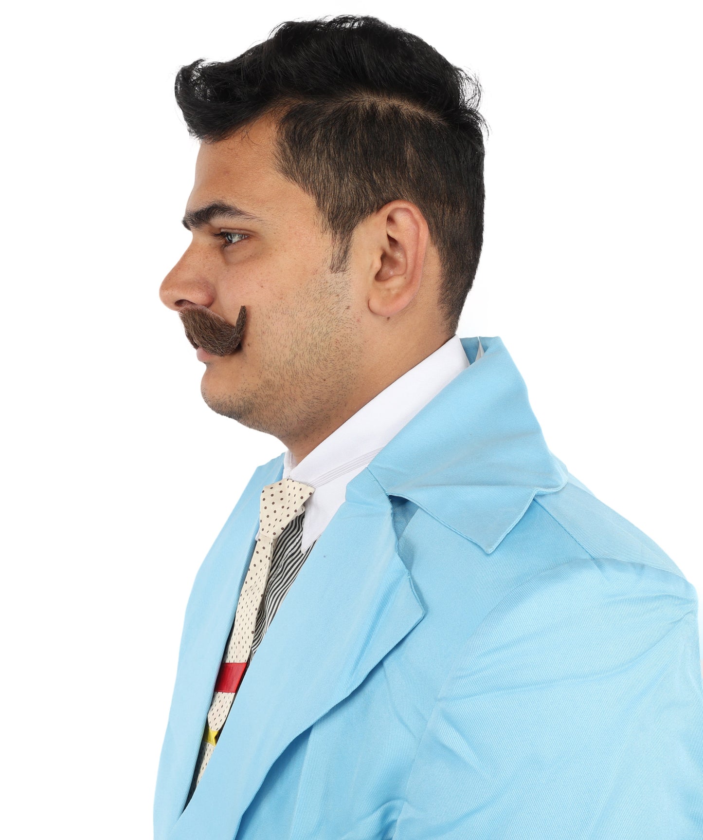 HPO  Men's Fake Imperial Human Hair Mustache | Multiple Color Options
