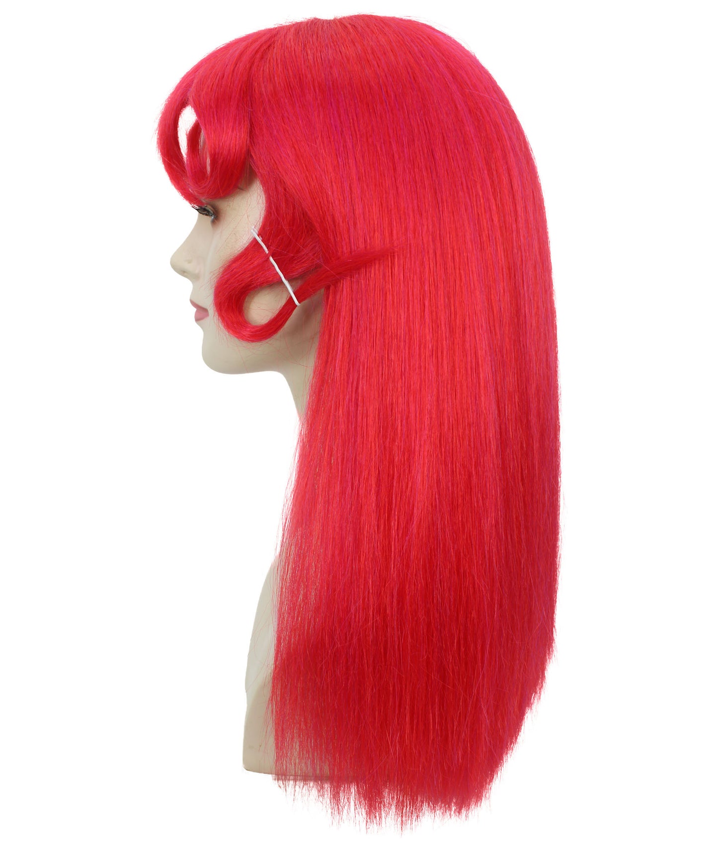 HPO Women's Drag Queen Red Wig I Halloween Wig I Flame-retardant Synthetic Fiber