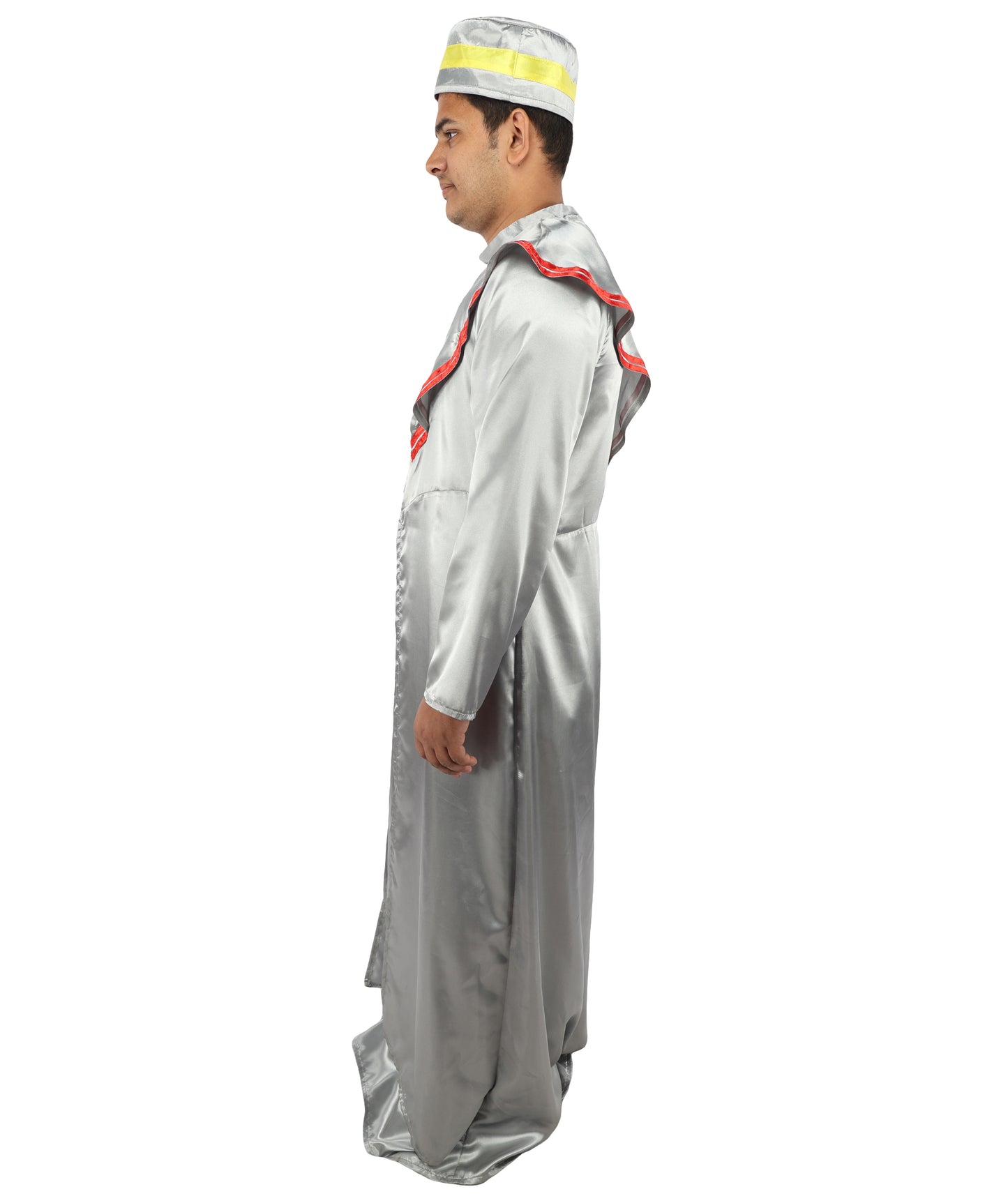 HPO Wizard Elder Deluxe Adult Grey Costume | Long Robe, Hat & Accessories | Magical Fantasy Outfit for Halloween, Cosplay, Parties & Stage Roleplay