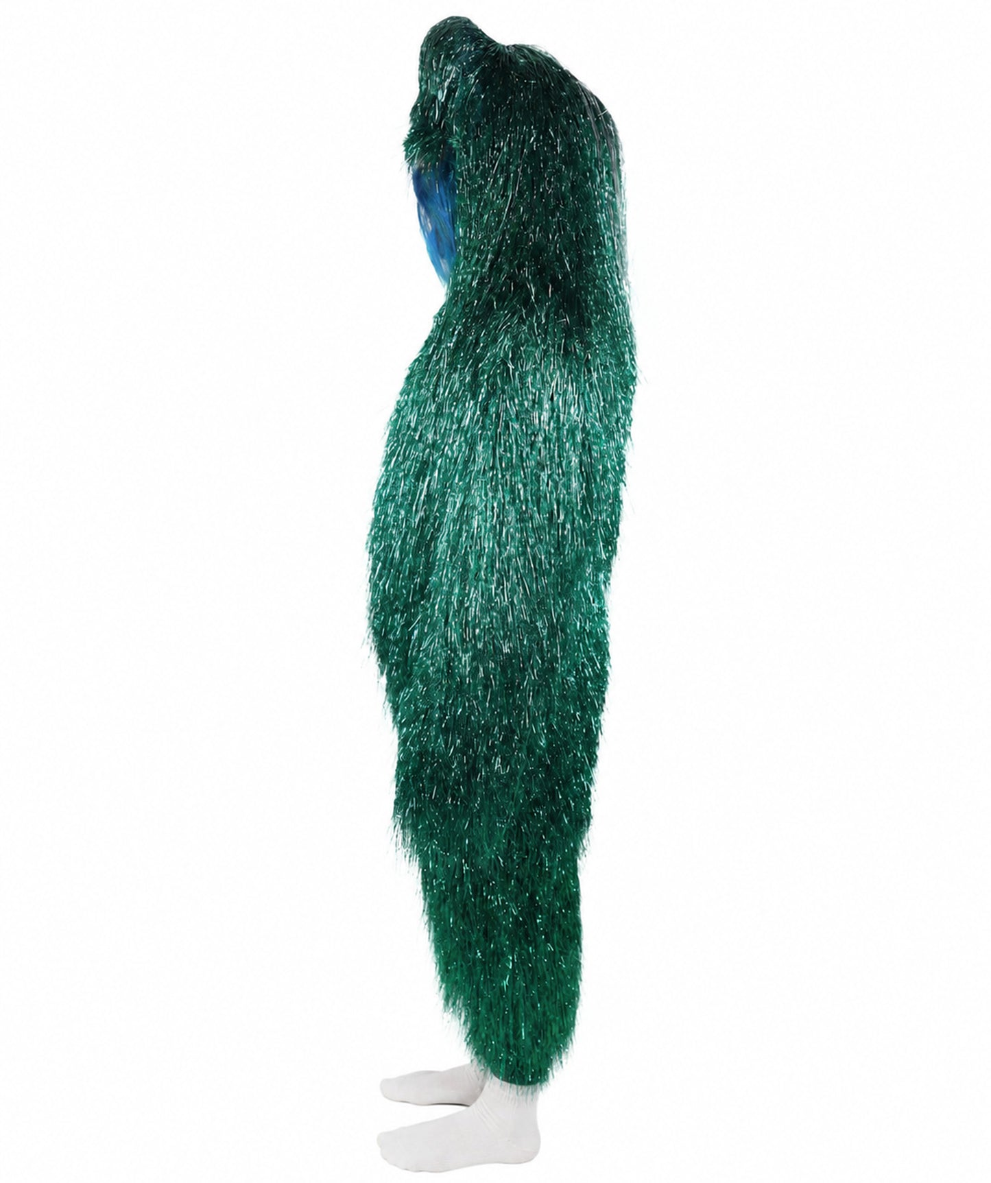 HPO Teen Extreme Hairy Two Part Costume Bundle & Mask Set - Full-Body Hair Suit Extra-Long Costume Wig for Halloween, Cosplay & Parties - Multiple Color Options