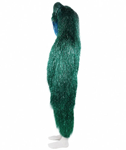 HPO Teen Extreme Hairy Two Part Costume Bundle & Mask Set - Full-Body Hair Suit Extra-Long Costume Wig for Halloween, Cosplay & Parties - Multiple Color Options
