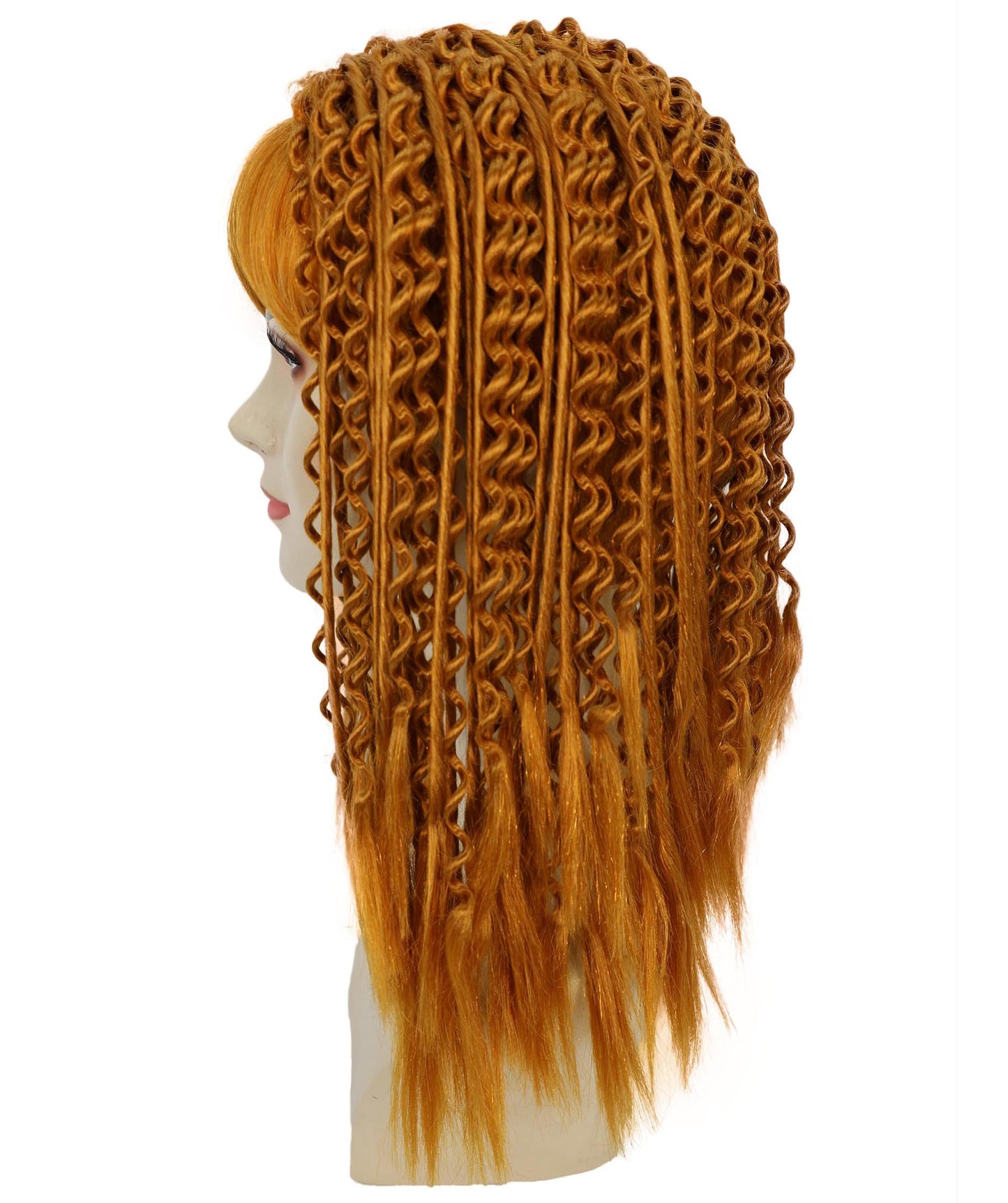 Women’s Long Crepe Curly Wig | Voluminous Curly Hair for Themed Parties & Halloween Looks