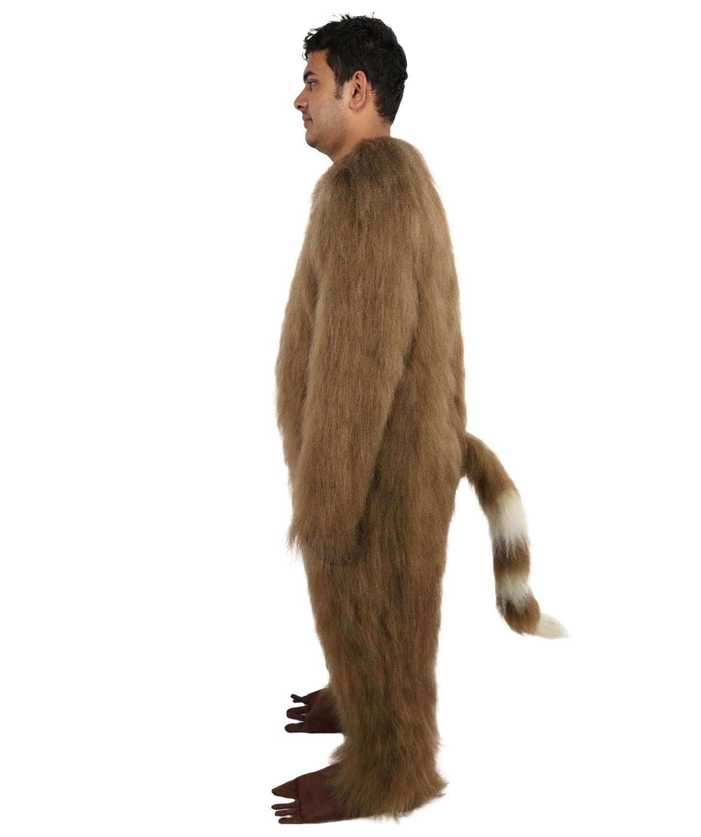 HPO Unisex Brown Bear Mascot Costume Bundle with Plush Head Mask Set | Animal Character Suit with Head Cover | Designed for Fancy Dress Wear