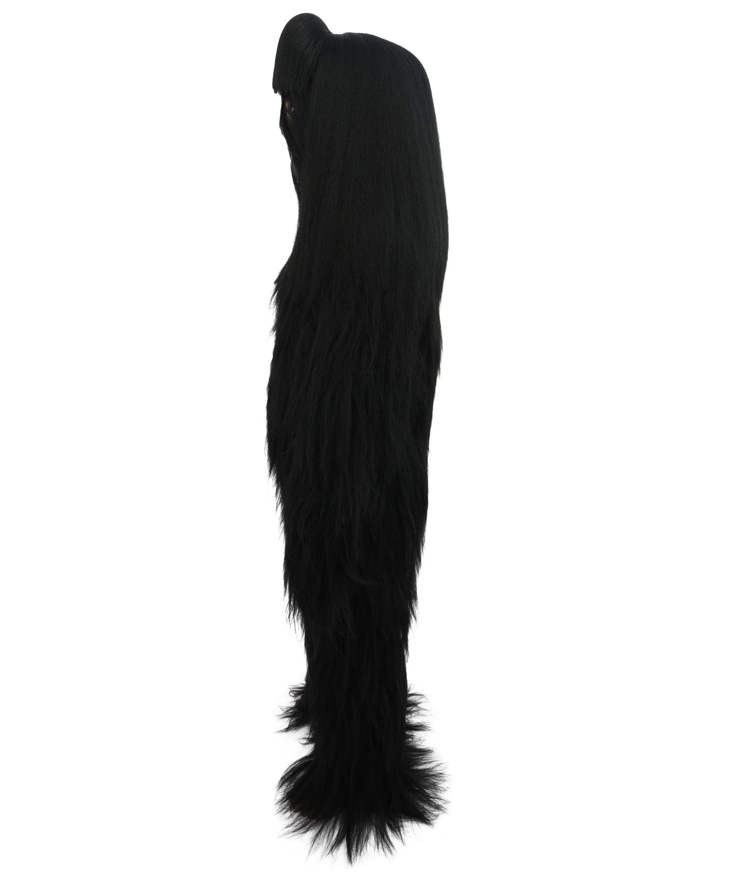 HPO Teen Extreme Hairy Person Costume Bundle & Mask Set - Full-Body Hair Suit Extra-Long Costume Wig for Halloween, Cosplay & Parties - Multiple Color Options