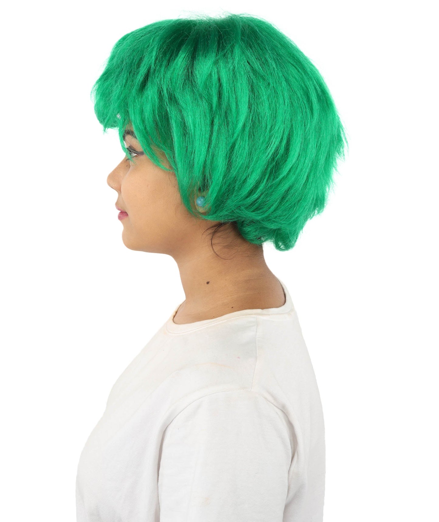 HPO Adult Women's Short Silver White Pixie Wig  | Edgy Layered Cut with Bangs | Synthetic Hair Wig for Stage Fashion, Cosplay, Halloween & Bold Party Looks
