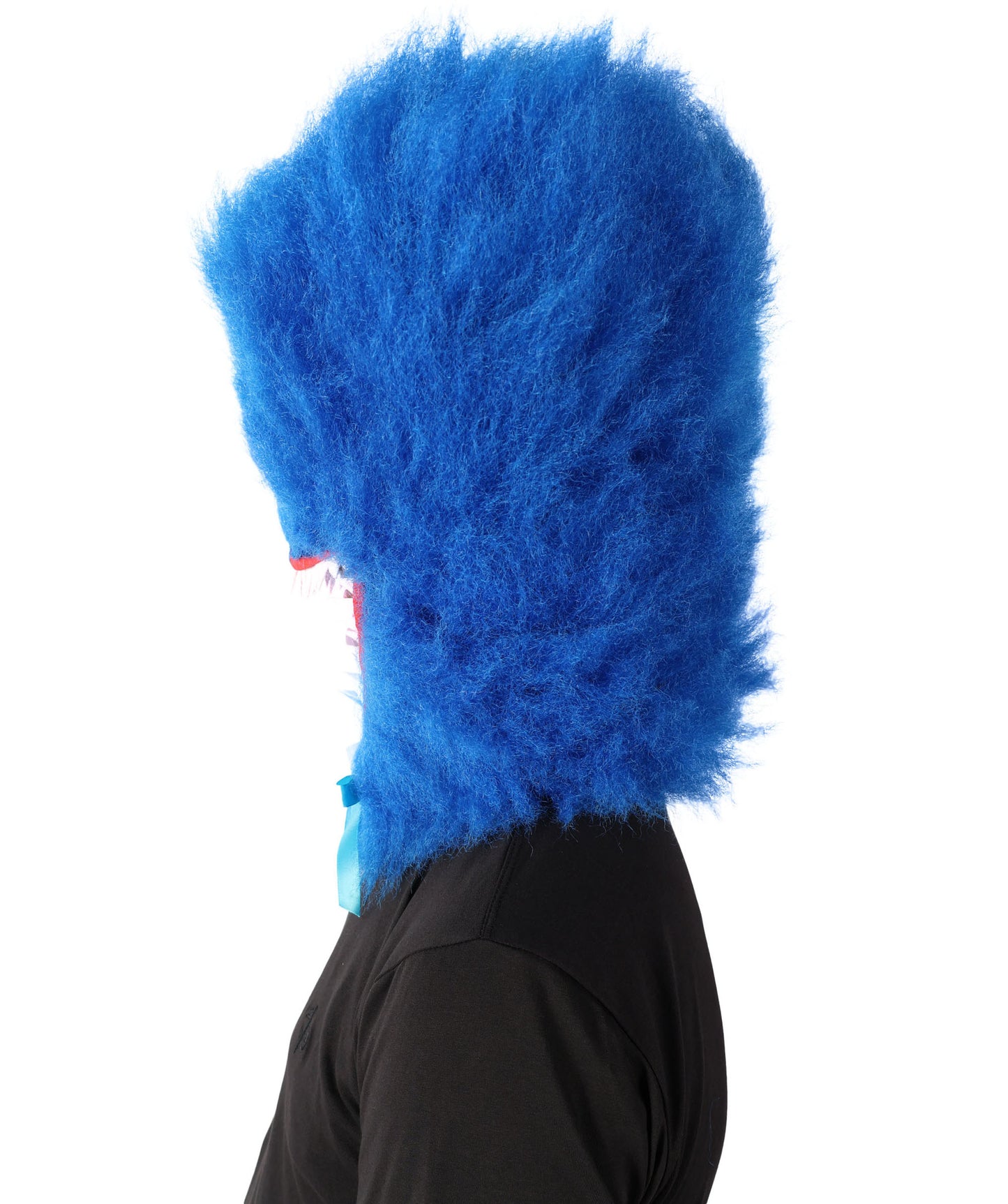 HPO Adult Furry Blue Monster Full-Body Costume with Scary Mask| Perfect for Halloween| Flame-retardant Synthetic Fabric