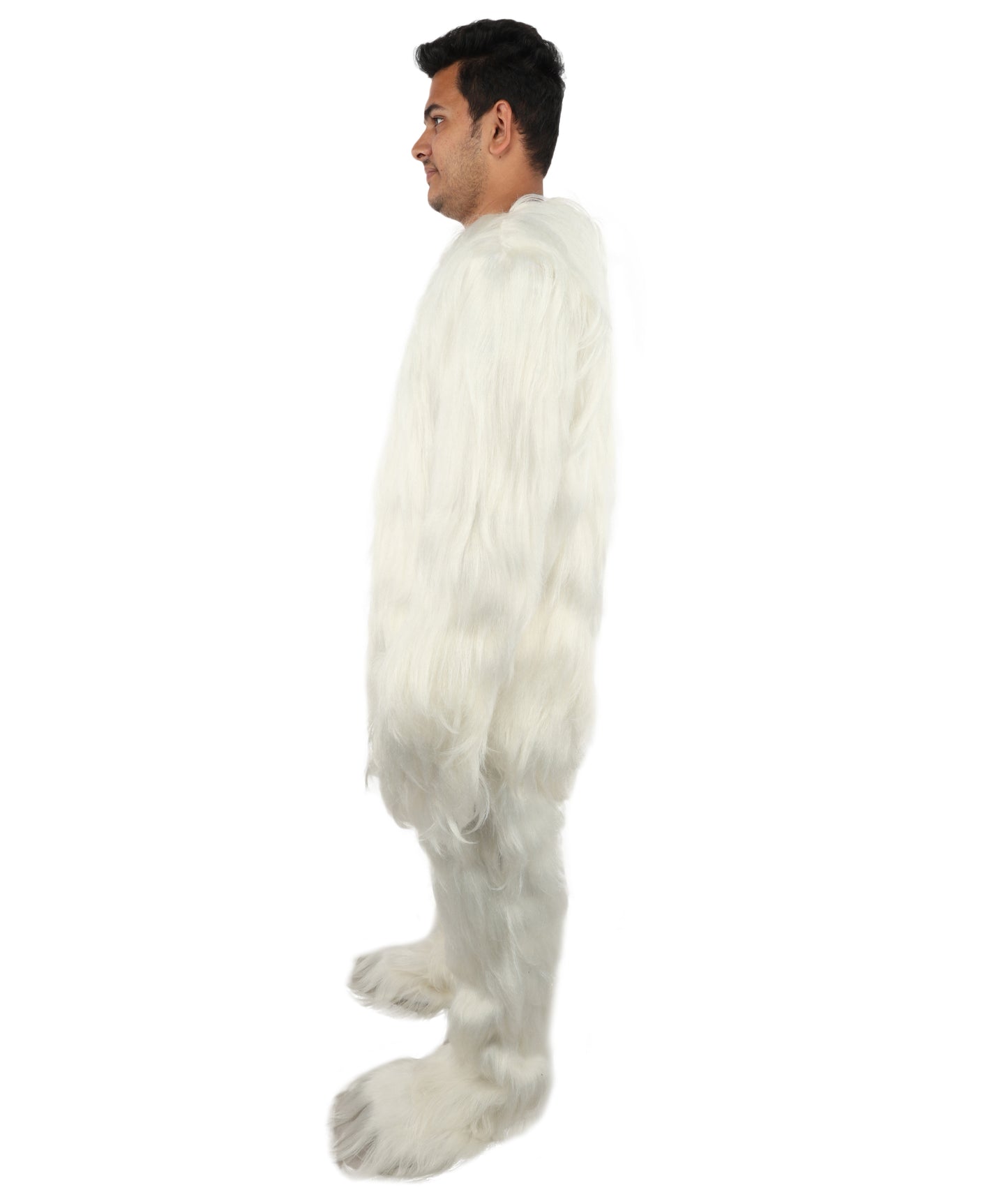 HPO Adult Unisex Banana Leaf  Furry Monster Grinch Costume | Christmas Santa Costume | Full-Body Fur Outfit with Long Fluffy Fabric | Ideal for Halloween, Cosplay & Party Events