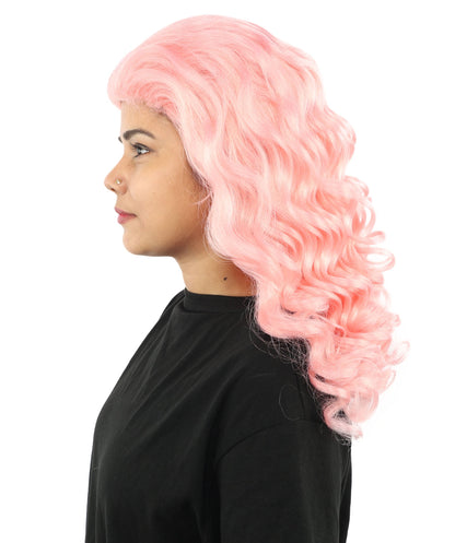 HPO Adult Women’s 16-Inch Medium Wig with Soft Curls | Multiple Color Options | Ideal for Cosplay, and Themed Events | Elegant, Versatile Hairpiece for Various Looks