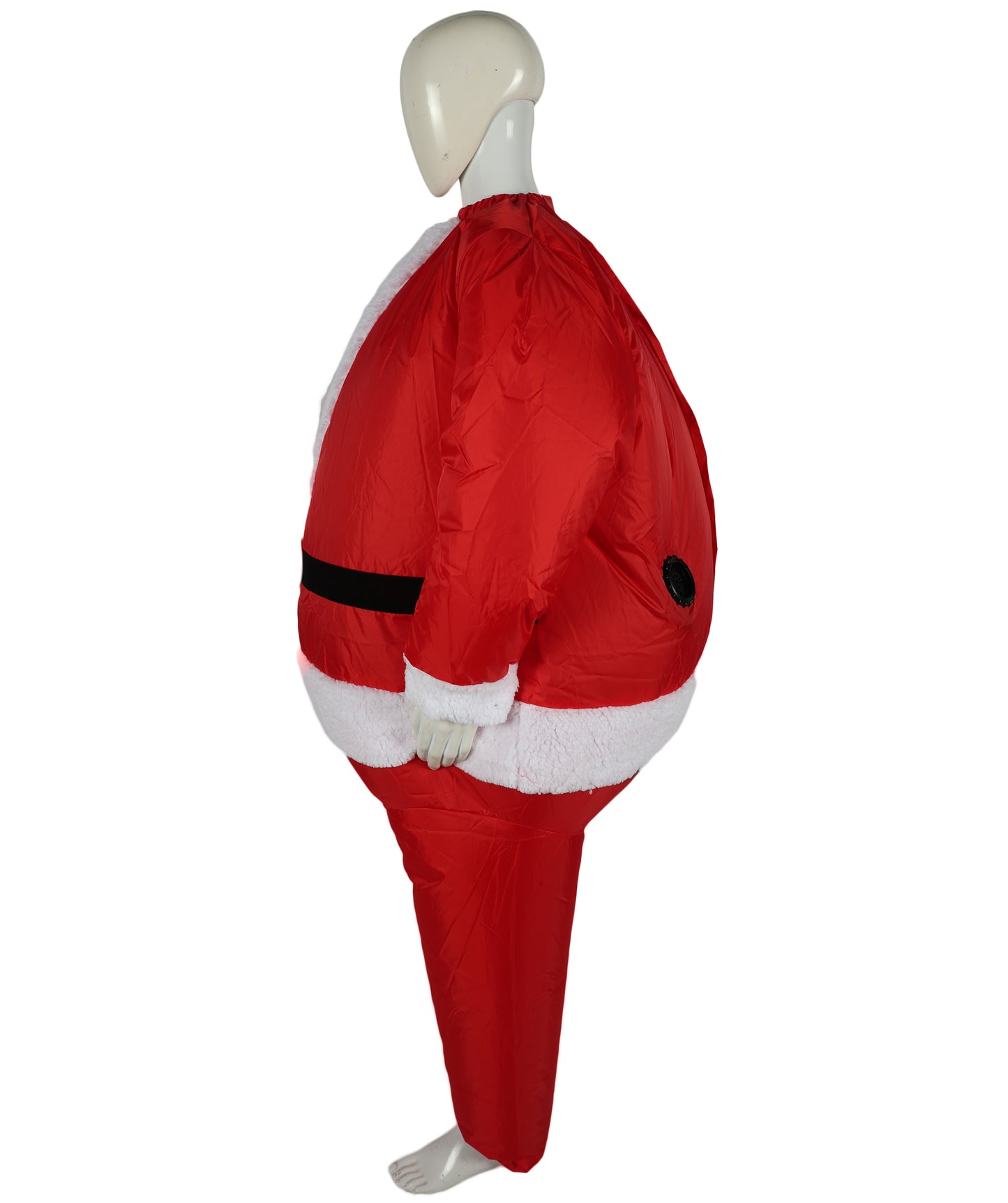 HPO Adult Men's Inflatable Santa Claus Costume | Christmas Holiday Outfit with Fan & Comfortable Fit