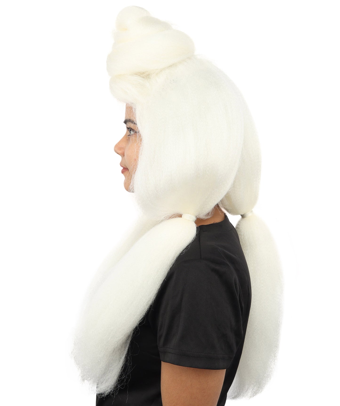 HPO Women’s High Volume Extra Long Yarn Twisted Bun Wig – Multiple Color Options | Bubble Ponytails Hairpiece with Capless Cap | Statement Headpiece for Halloween, Cosplay, Theater and Drag Looks