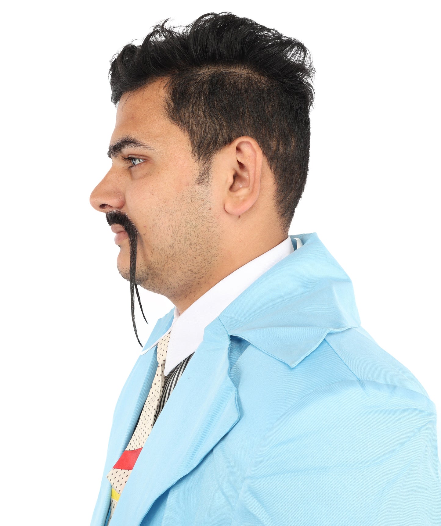HPO  Men's Chinese Super Villain Fake Human Hair Mustache