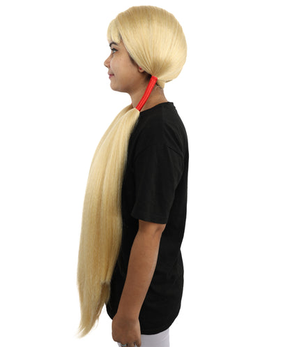 HPO Women's Extra Long Pigtail Wig | Multicolor Options | Floor Length Straight Twin Tails with Bangs, Heat Friendly Synthetic Fiber & Adjustable Cap | Halloween, Fairy Roleplay, Magical Girl Theme, Theater & Carnival