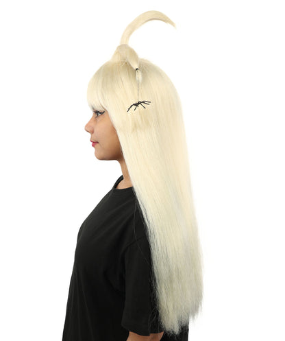 HPO Adult Women's Spider Gothic Sculpted Wig | Multiple Color Options, create of synthetic fiber, architectural spider-leg loops with blunt bangs, breathable base | Party, Halloween, theater, drag, performance, costume events
