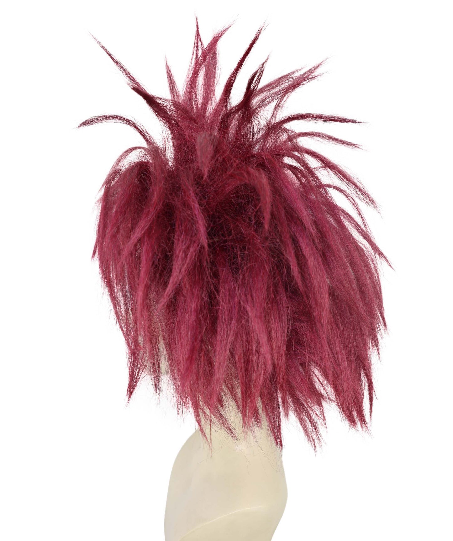 HPO Women’s Burgundy Spiked Mohawk Wig | Wild Punk-Inspired Glam Wig with Fluffy Volume | Bold Festival & Party Costume Hair