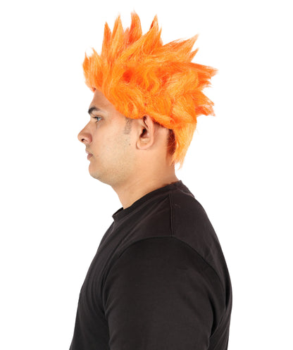 HPO Men’s Anime Young Ninja Nine Tail Yellow Blonde Spiky Wig