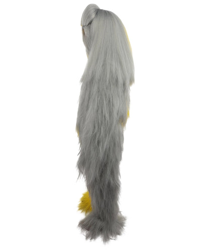 HPO Teen Extreme Hairy Person Two Part Costume, Mask and Bundle Set - Full-Body Hair Suit Extra-Long Costume Wig for Halloween, Cosplay & Parties - Multiple Color Options