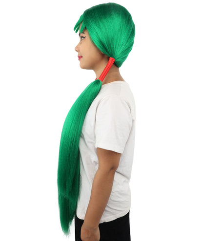 HPO Women's Extra Long Pigtail Wig | Multicolor Options | Floor Length Straight Twin Tails with Bangs, Heat Friendly Synthetic Fiber & Adjustable Cap | Halloween, Fairy Roleplay, Magical Girl Theme, Theater & Carnival