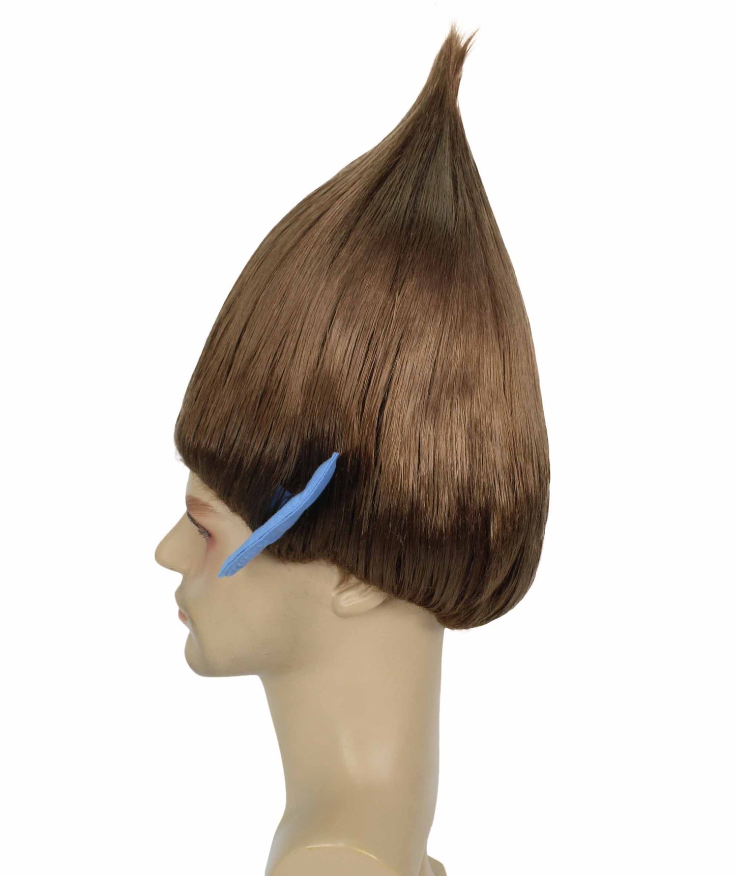 HPO Men's Pointy Diamond Guy Troll Wig with Blue Ears,Multiple Color,Flame-Retardant Synthetic Fiber