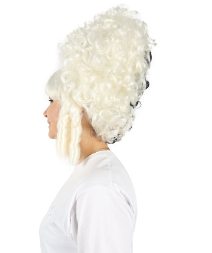 Womens French Colonial Marie Antoinette Wig | Neon Pink Historical Cosplay Wigs | Premium Breathable Capless Cap