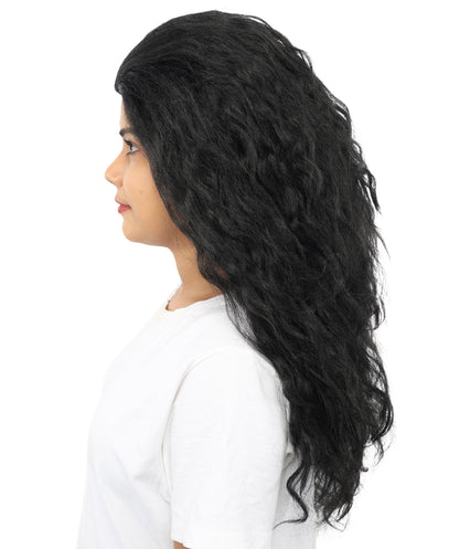 HPO Women’s Pink Long Wavy Wig | 25 Inch Long Hair with Capless Cap Design | Ideal for Playful at Halloween Cosplay, and Themed Parties