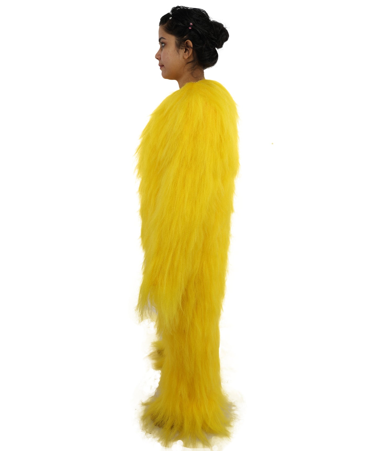 HPO Teen Extreme Hairy Person Costume Bundle & Mask Set - Full-Body Hair Suit Extra-Long Costume Wig for Halloween, Cosplay & Parties - Multiple Color Options