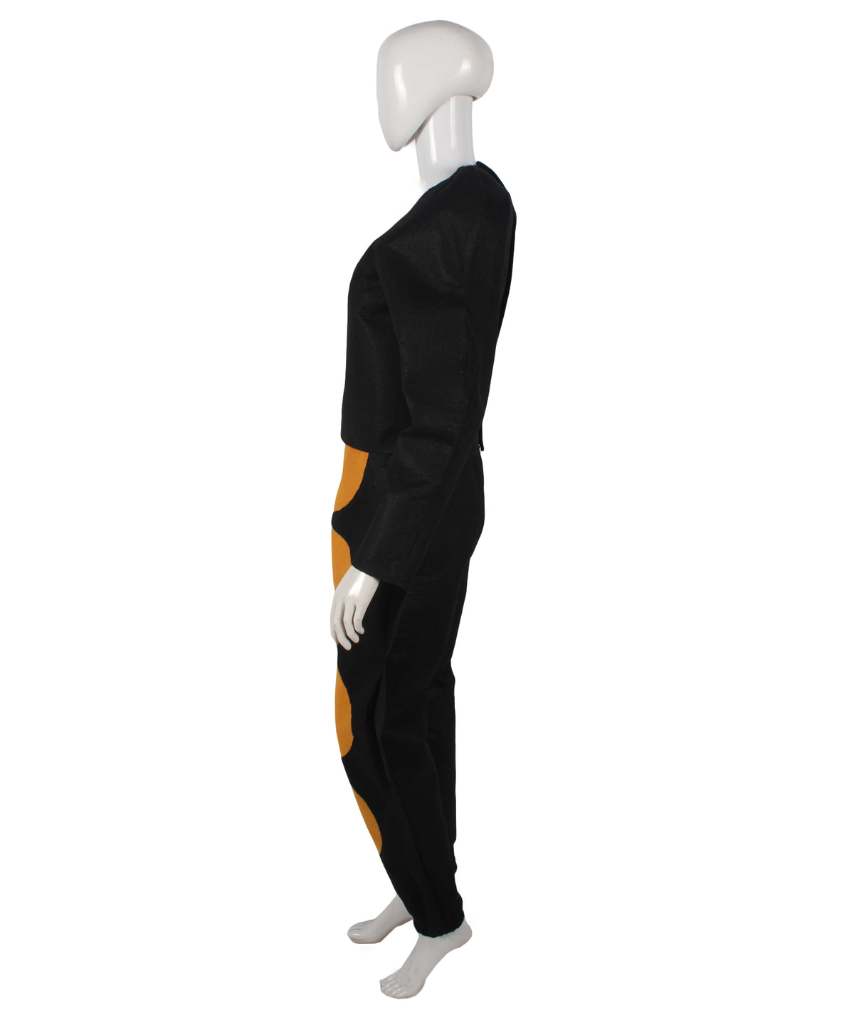 HPO Women's Runaway Show Black & Yellow Full Costume | Perfect for Halloween| Flame-retardant Synthetic Fabric