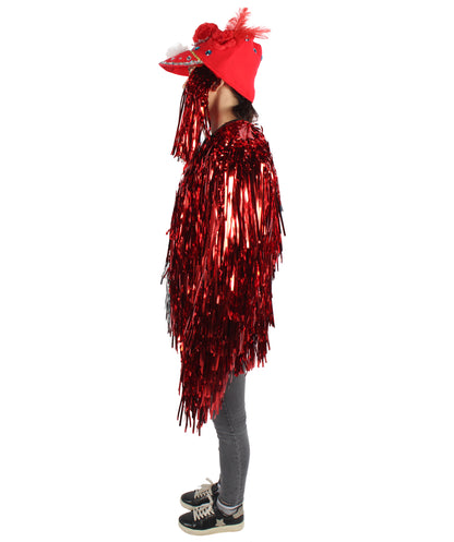 Adult Unisex DJ Tinsel Costume| Multiple Color Options