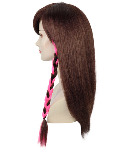 Women Brown Long Wavy  Wig |  Fashion Doll-Inspired Hair for Dress-Up & Parties | Breathable Capless Cap