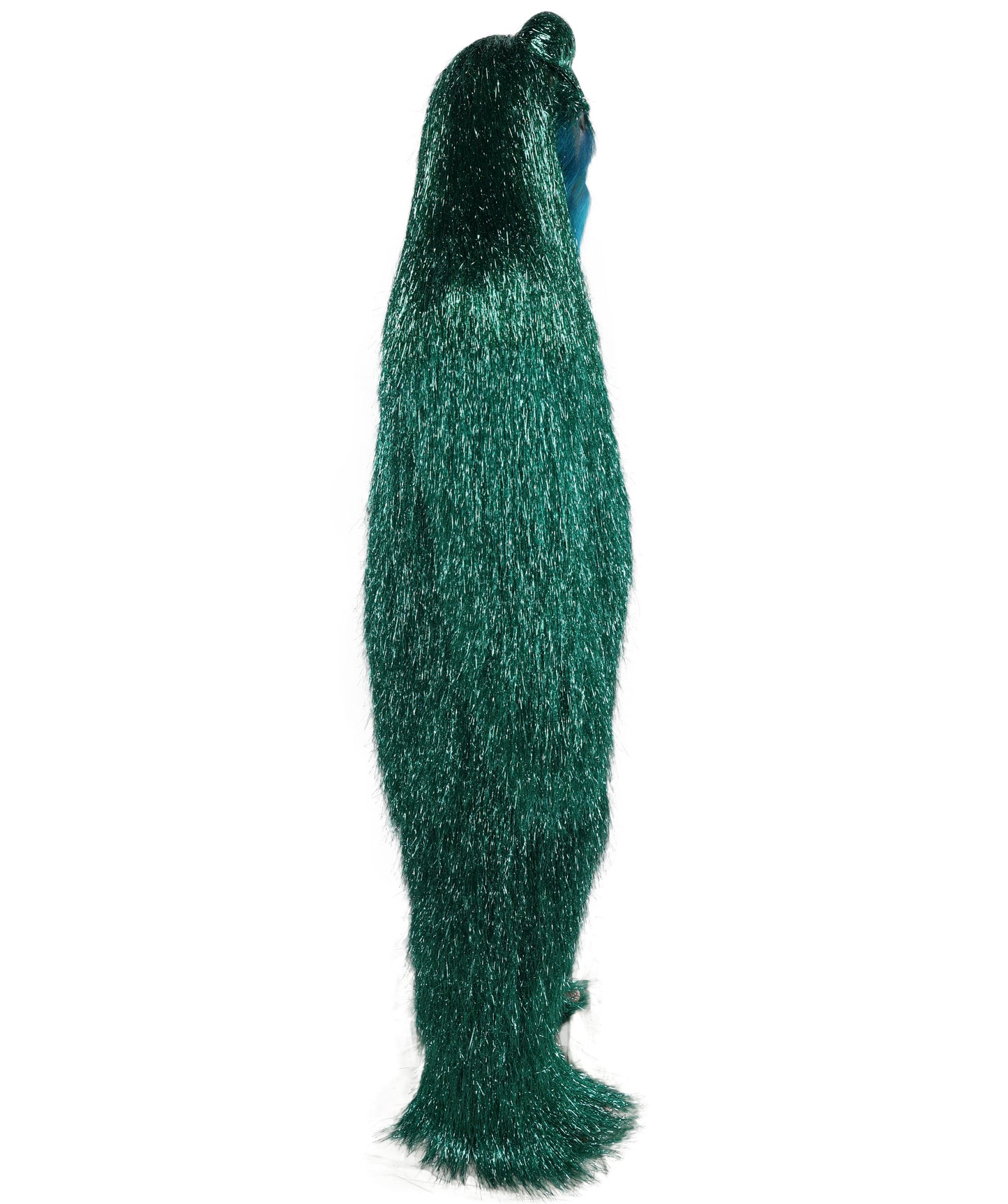 HPO UnisexTinsel Hairy Costume, Bundle & Mask Set | Full-Body Suit & Matching Mask | Long Hair Funny Costume for Halloween, Performers, Cosplay & Mascots | Multicolor Options